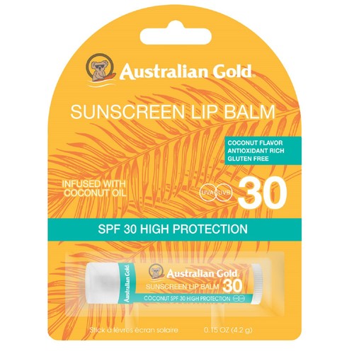 Australian Gold SPF 30 Sunscreen Lip Balm, Coconut