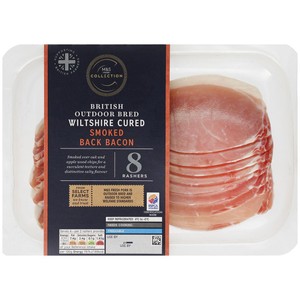 M&S Collection British Outdoor Bred 8 Wiltshire Cured Unsmoked Back Bacon