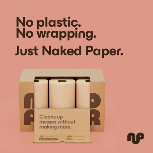 Naked Paper Unbleached Super Absorbent Bamboo Kitchen Roll