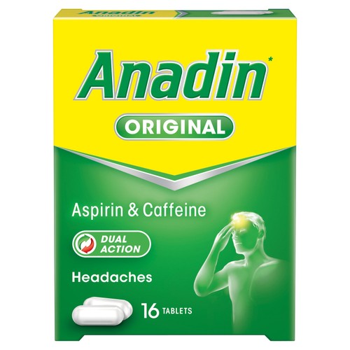 Anadin Original Aspirin & Caffeine Pain Relief Tablets