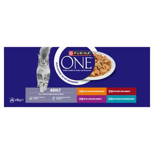 Purina One Mini Fillets Mixed Selection in Gravy Wet Cat Food 