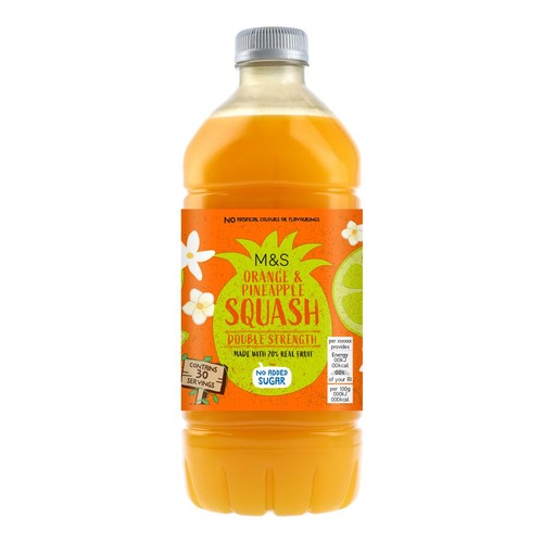 M&S Orange & Pineapple Double Strength Squash