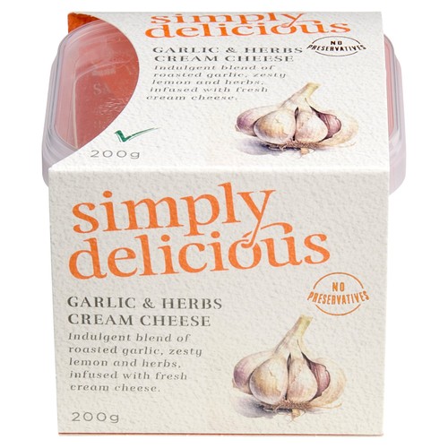 Simply Delicious Garlic & Herb Cream Cheese