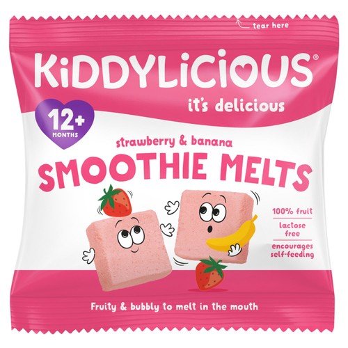 Kiddylicious Strawberry & Banana Smoothie Melts 12+ Months