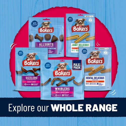 Bakers Whirlers Bacon & Cheese Dog Treats