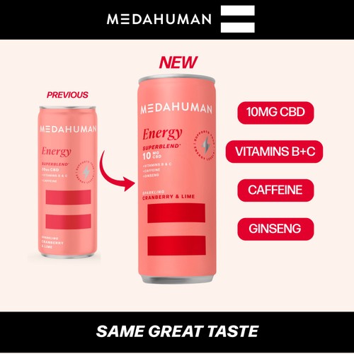 Medahuman Energy CBD Drink Cranberry & Lime