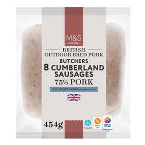 M&S Butchers 8 Cumberland Pork Sausages