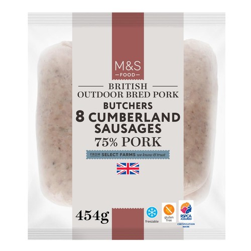 M&S Butchers 8 Cumberland Pork Sausages