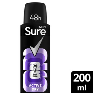Sure Men Antiperspirant Aerosol Active Dry 200 Ml