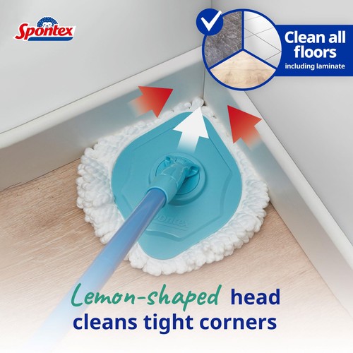 Spontex Full Action Spin Mop & Bucket Microfibre Cleaner System