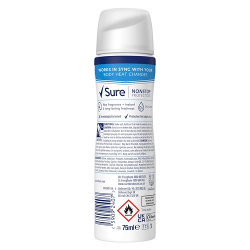 Sure Women 72hr Nonstop Protection Cotton Dry Deodorant Travel Size