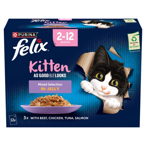 Felix As Good As it Looks Kitten Mixed in Jelly Wet Cat Food