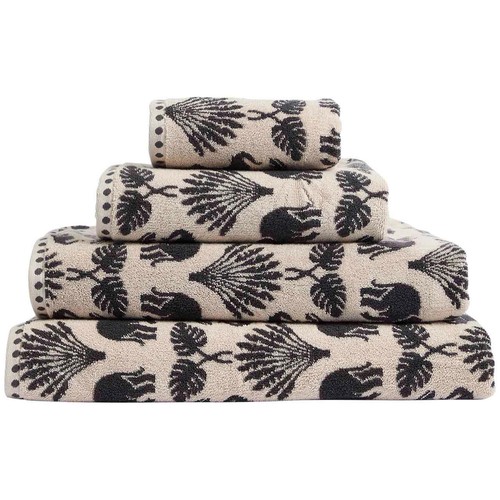 M&S Pure Cotton Elephant Palm Towel, Bath Sheet, Charcoal