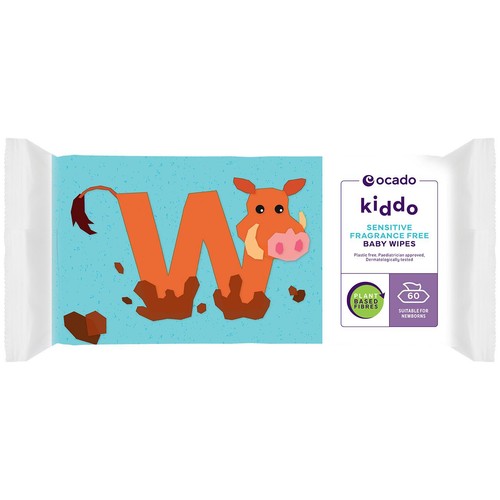 Ocado Kiddo Sensitive Fragrance Free Baby Wipes, Multipack