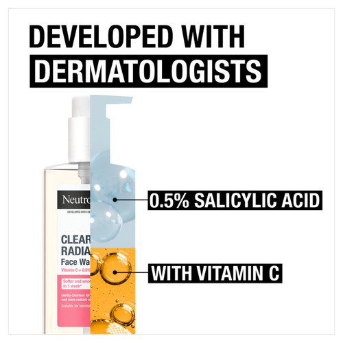 Neutrogena Clear & Radiant Face Wash with Vitamin C + 0.5% Salicylic Acid
