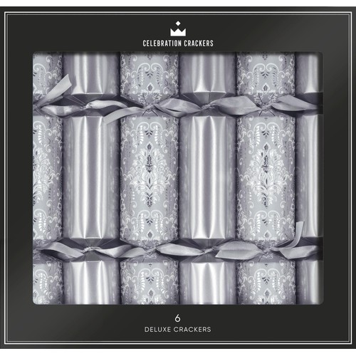 Silver Damask Christmas Crackers FSCTM Mix