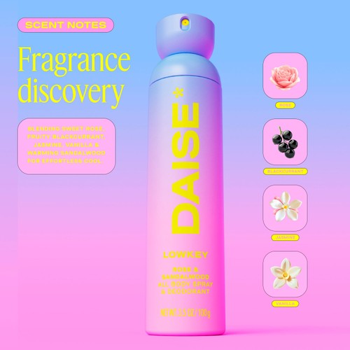 DAISE Lowkey All Body Spray & Deodorant in Rose & Sandalwood