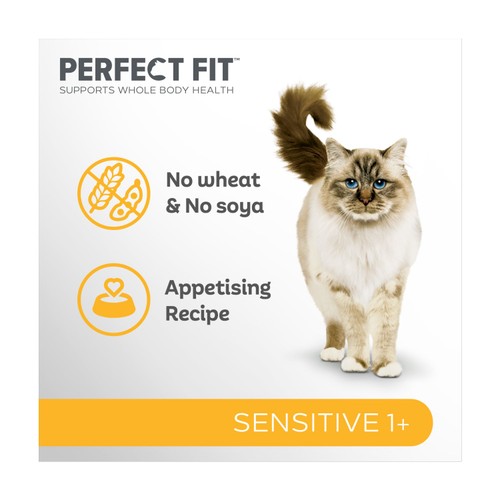 Perfect Fit Advanced Nutrition Sensitive Complete Dry Cat Food Turkey 