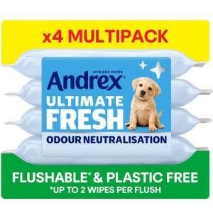 Andrex Fresh Moist Toilet Tissue Flushable Hygiene Wipes 30 Wipes x4