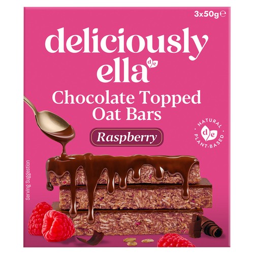 Deliciously Ella Raspberry Chocolate Topped Oat Bar Multipack