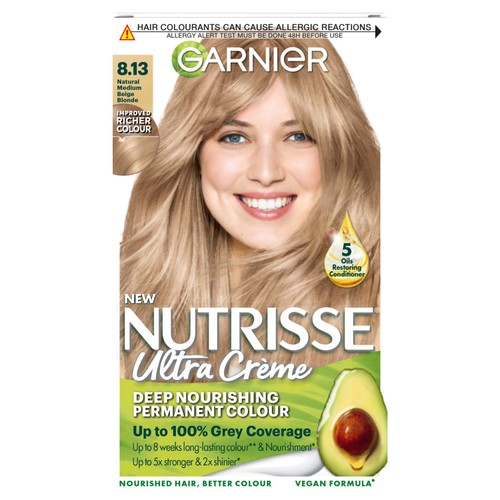 Garnier Nutrisse Pearl 8.13 Medium Beige Blonde Permanent Hair Dye