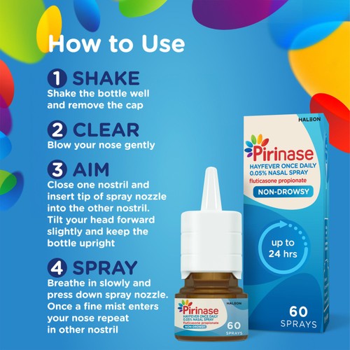 Pirinase Hayfever Once Daily Nasal Spray, 60 Sprays