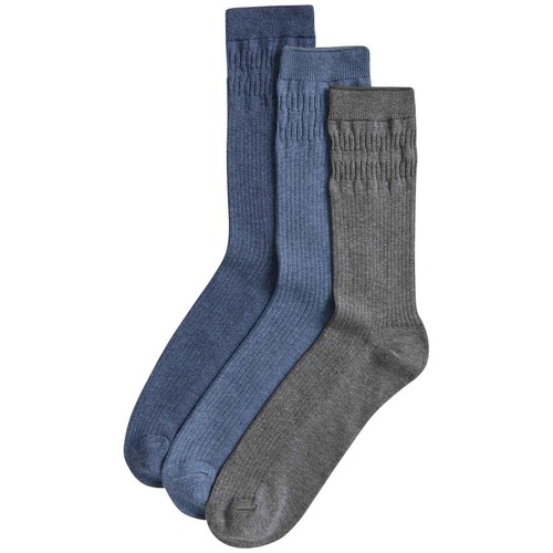M&S Mens Gentle Grip Cool & Fresh Socks, 9-12, Blue Mix