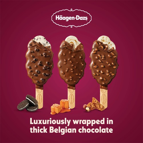 Haagen-Dazs Crunchy Cookies and Cream Ice Cream Stick