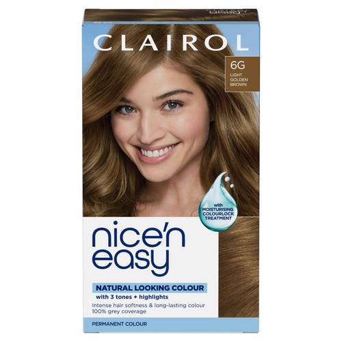 Clairol Nice'n Easy Hair Dye, 6G Light Golden Brown