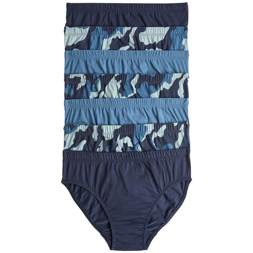 M&S Camo Briefs, 7-8 Y, Khaki Mix