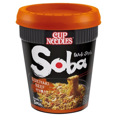 Nissin Soba Sukiyaki Beef Instant Noodles Pot
