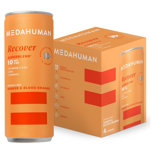 Medahuman Recover CBD Drink Ginger & Blood Orange