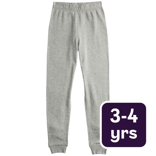 M&S Unisex Thermal Leggings 3-4 Years Grey Marl