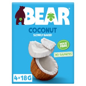 BEAR Fruit Dried Coconut Chips 4x18g