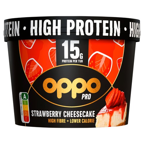 Oppo Pro High Protein Strawberry Cheesecake Ice Cream Tub