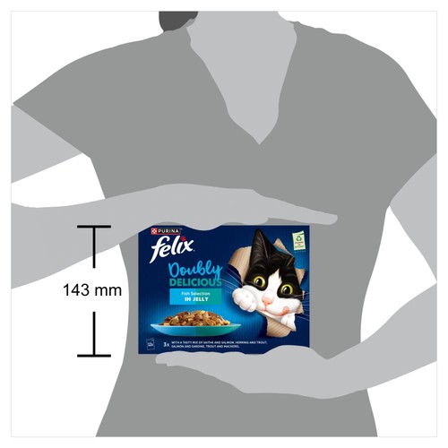 Felix Doubly Delicious Fish Selection in Jelly Wet Cat Food