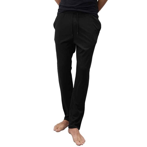 M&S Mens Cotton Modal Pyjama Bottoms, 2XL, Black
