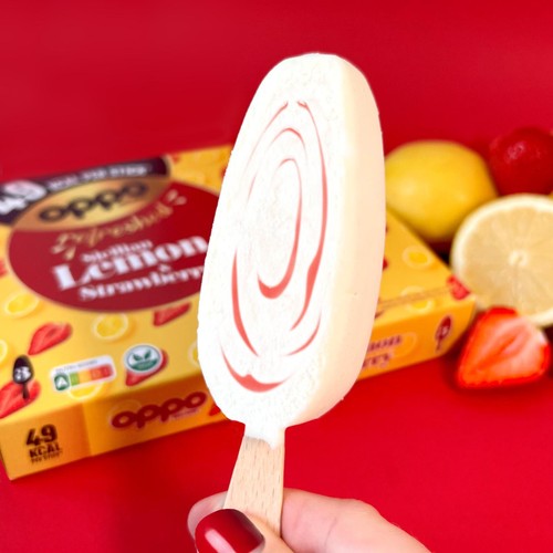 Oppo Refreshed Lemon & Strawberry Low Calorie Sorbetto Sticks