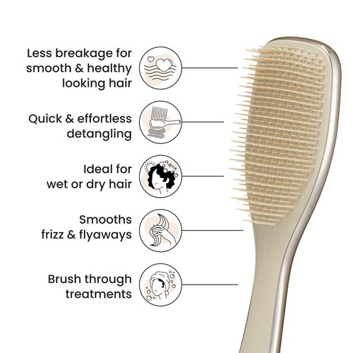 Tangle Teezer Ultimate Detangler Chrome, Champagne Gold
