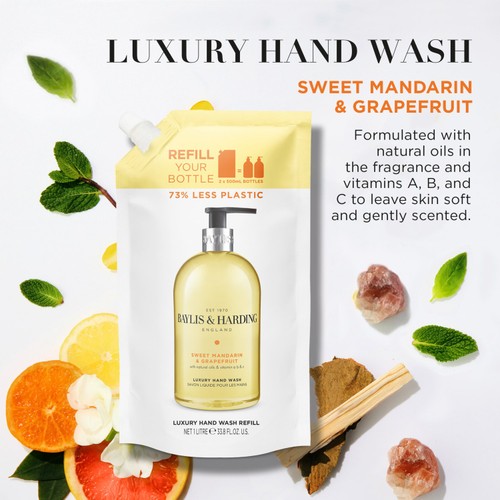 Baylis & Harding Sweet Mandarin & Grapefruit Hand Wash Refill Pouch
