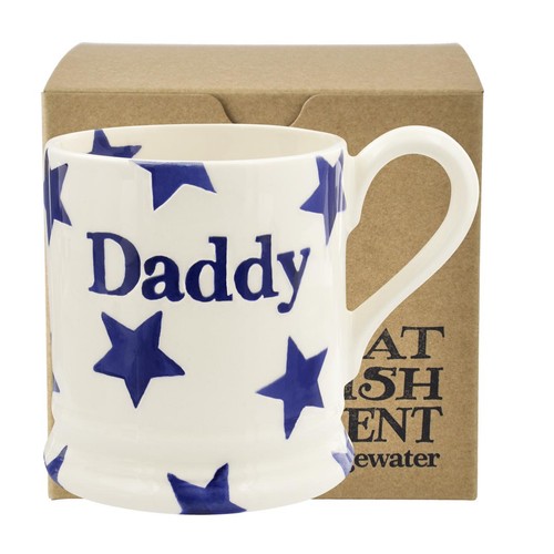 Emma Bridgewater Blue Star Daddy 1/2 Pint Mug