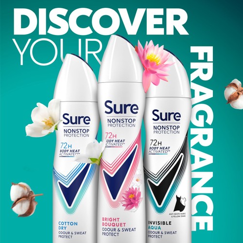 Sure Women 72hr Nonstop Protection Bright Bouquet Antiperspirant Deodorant 