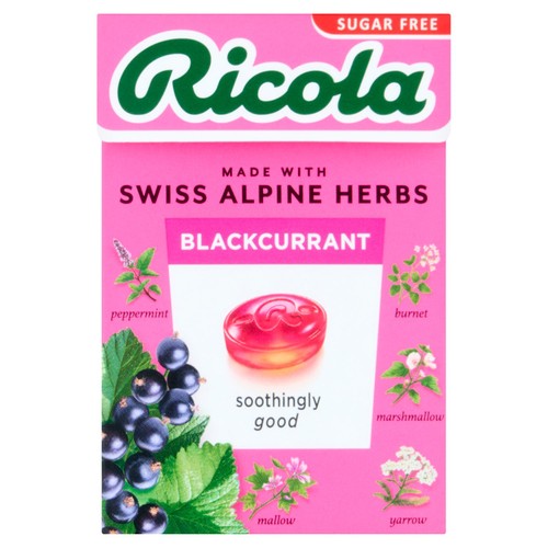Ricola Blackcurrant Sugar Free Box