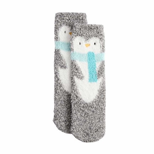 M&S Penguin Cosy Christmas Socks, 8+-12, Multi