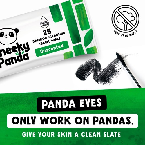 The Cheeky Panda Bamboo Facial Cleansing Wipes Unscented