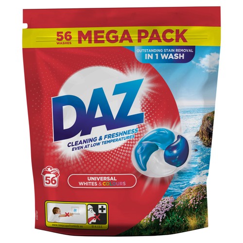 Daz Whites & Colours Pods 56 Wash