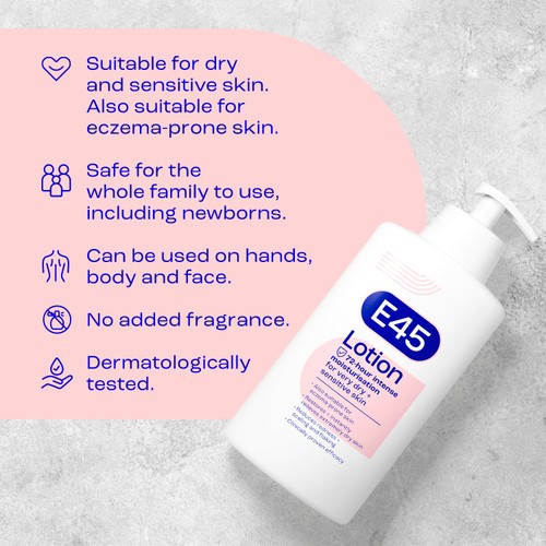 E45 Moisturiser Body Lotion for Dry & Sensitive Skin