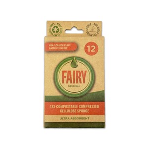 Fairy Original Eco Compostable Compressed Pop up Dish Cleaning Sponges