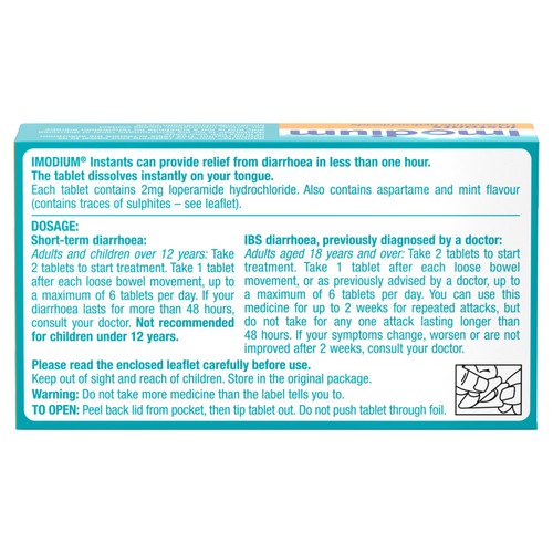 Imodium Instant Tablets