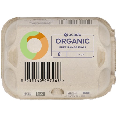 Ocado Organic 6 Large Eggs